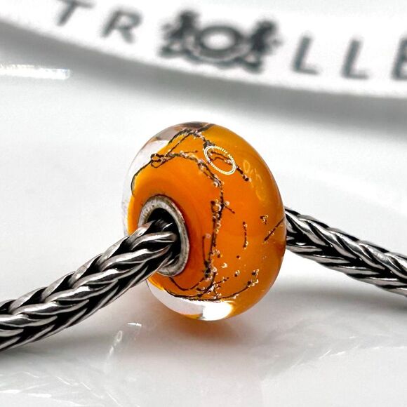 Trollbeads Jewelry - TROLLBEADS Orange Steel LAA 925S NEW Condition | Retired Oldie, Beautiful & Brig